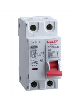CDB6pLE相线+中性线漏电保护断路器